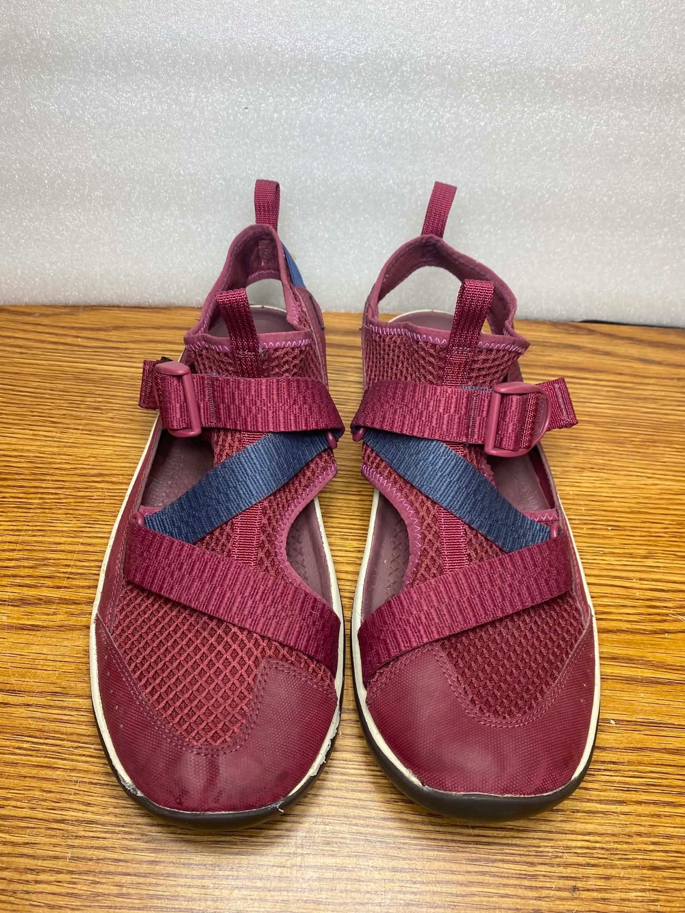 Chaco Mens Sandals J106473 Adjustable Strap Cushion Comfort Size 11 Red Burgundy